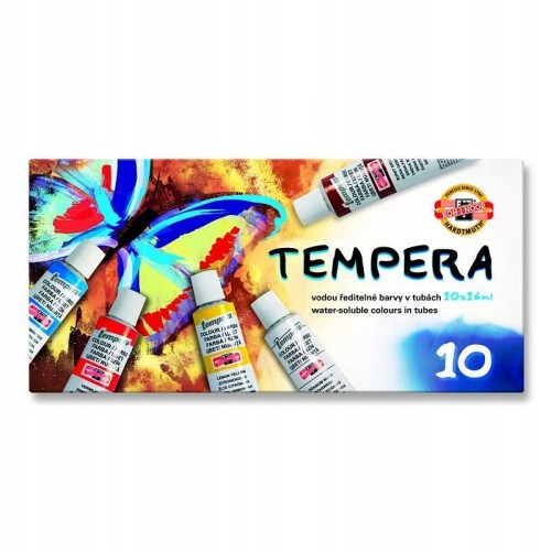Farby tempery w tubie 10 kolorów
