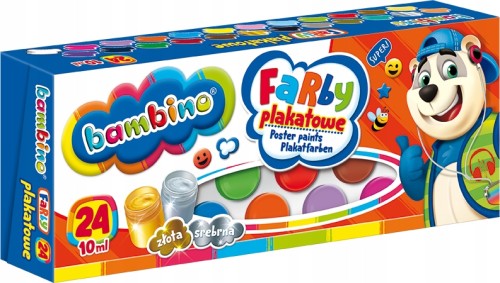Farby plakatowe do malowania 24 kolory 10 ml