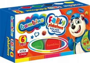 Farby plakatowe Bambino 6 kolorów 20 ml szkolne