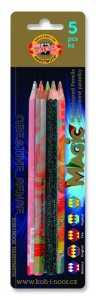 Kredki wielokolorowe tęczowe 5 sztuk Magic