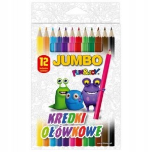 Kredki ołówkowe 12 kolorów Jumbo