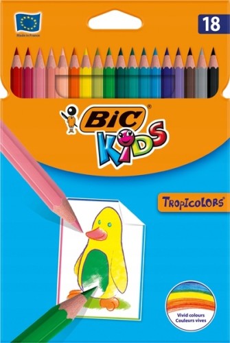 Kredki ołówkowe intensywne 18 kolorów Tropicolors