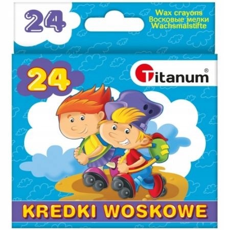 Kredki woskowe świecowe 24 kolory