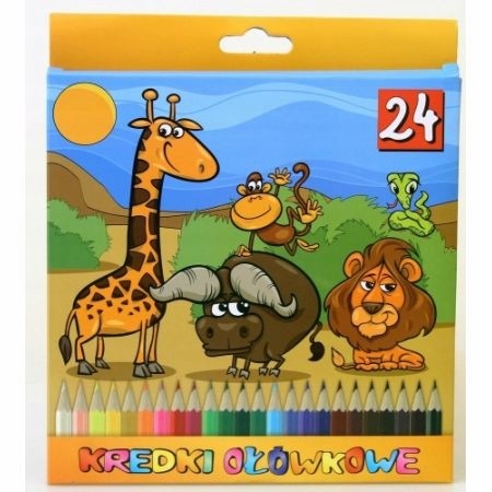 Kredki ołówkowe sześciokątne 24 kolory