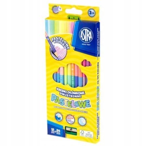 Kredki ołówkowe dwustronne 24 kolory