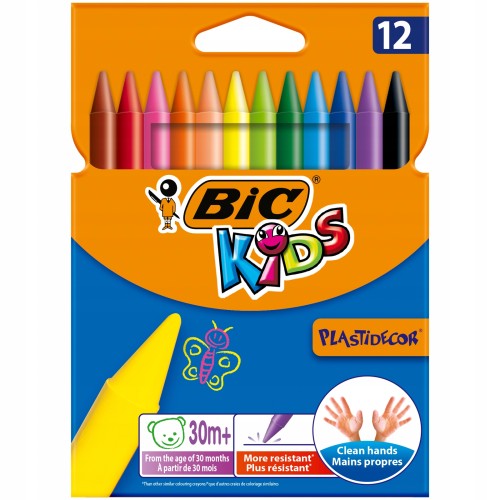 Kredki świecowe BIC 12 kolorów