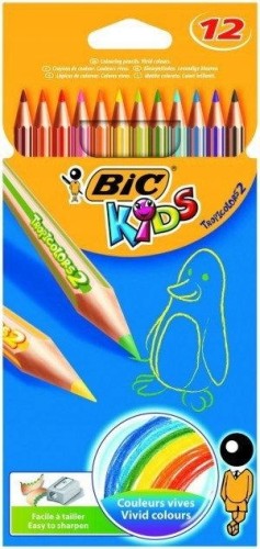 Kredki ołówkowe bezdrzewne BIC 12 kolorów