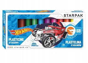 Plastelina szkolna hot wheels 12 kolorów 