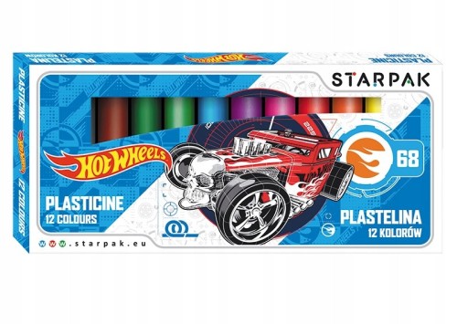 Plastelina szkolna hot wheels 12 kolorów 