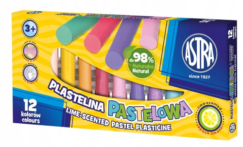 Plastelina pastelowa o zapachu limonki 12 kolorów