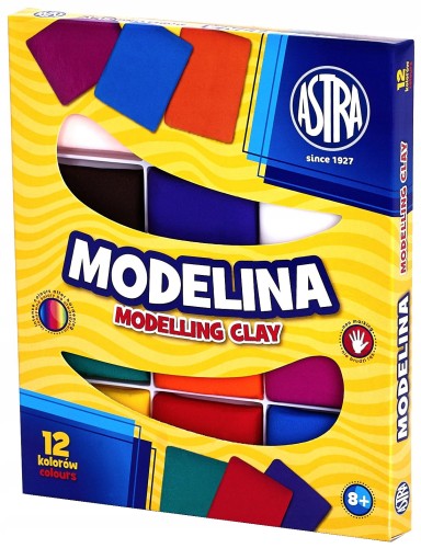 Modelina prostokątna szkolna  12 kolorów