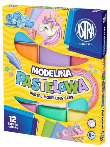 Modelina pastelowa 12 kolorów