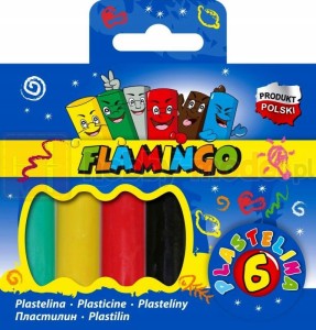 Plastelina szkolna okrągła 6 kolorów 