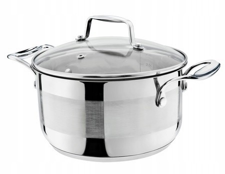 Garnek z pokrywką i miarką nierdzewny 7l
