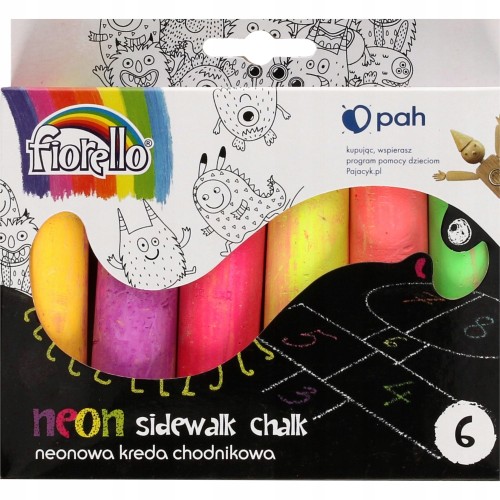 Kreda chodnikowa neonowa 6 kolorów