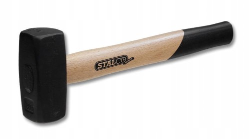 Młotek kamieniarski z drewnianym trzonkiem 1500g