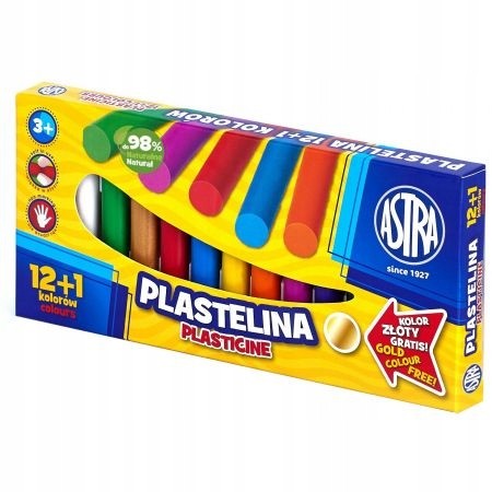 Plastelina szkolna dla dzieci 13 kolorów 