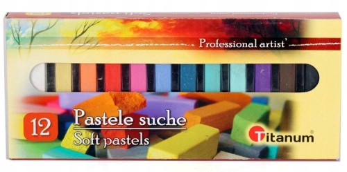 Kredki pastelowe suche szkolne 12 kolorów
