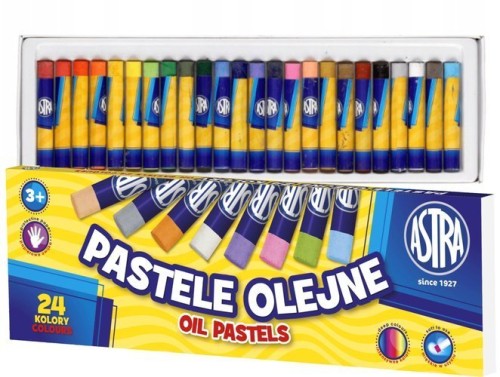 Pastele olejne wydajne szkolne 24 kolory