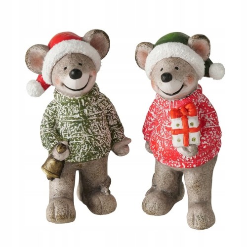 Figurka świąteczna miś ozdobna 21 cm