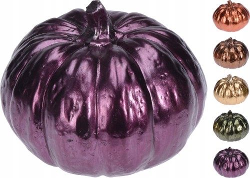 Dynia ozdobna figurka ceramiczna metalik 13 cm