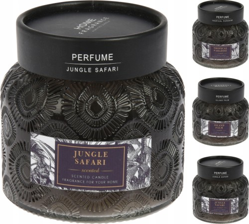 Świeca zapachowa ozdobna w szklanym słoiku 9 cm