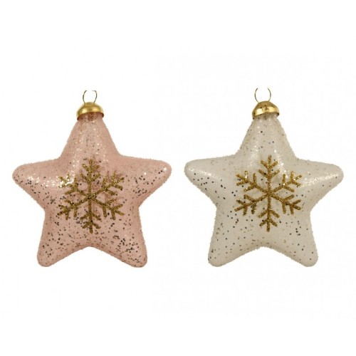 Bombka na choinkę świąteczna ozdoba gwiazda 9 cm