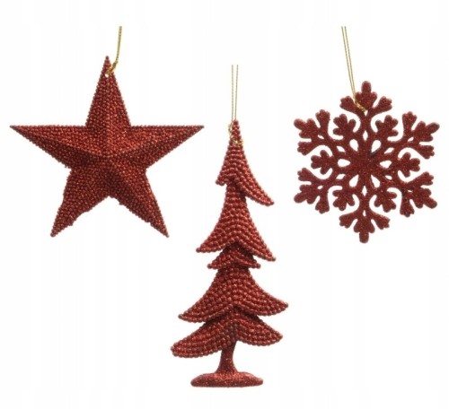 Zawieszka świąteczna brokatowa na choinkę ozdoba 9-15 cm 1szt