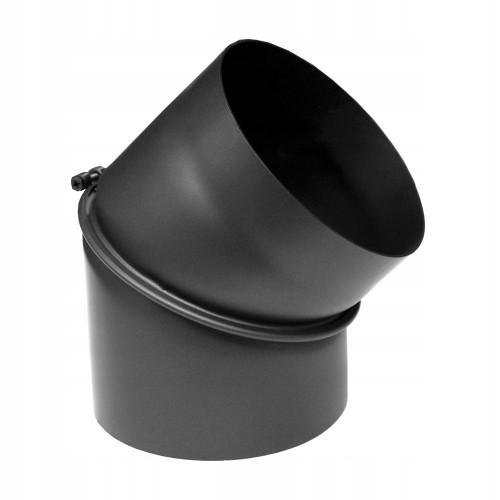 Kolano stalowe do pieca połączenie 120 mm 45 stopni