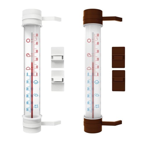 Termometr zewnętrzny samoprzylepny rurkowy duży
