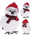 Figurka świąteczna na półkę sowa 18 cm