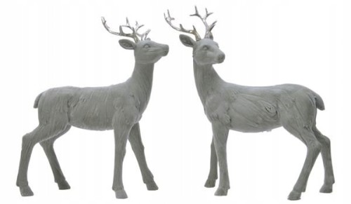 Figurka świąteczna dekoracyjna Jeleń seledynowy 31 cm