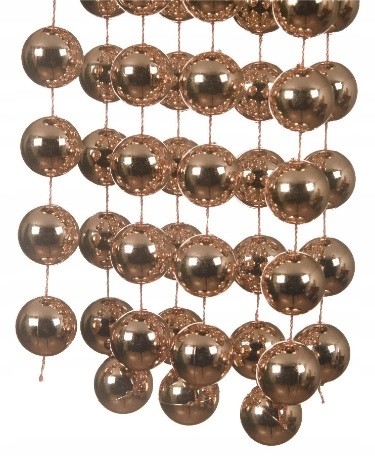 Koraliki na choinkę jasny brąz świąteczne 2,7 m