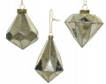Zawieszka choinkowa złota diament 10,5 cm