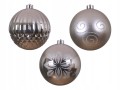 Bombka choinkowa zdobiona srebrna 14 cm