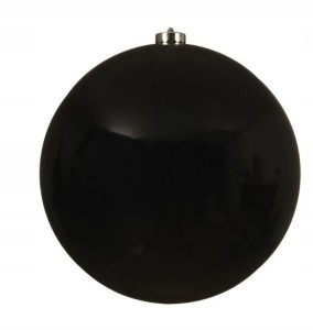 Bombka na choinkę nietłukąca czarna 20 cm