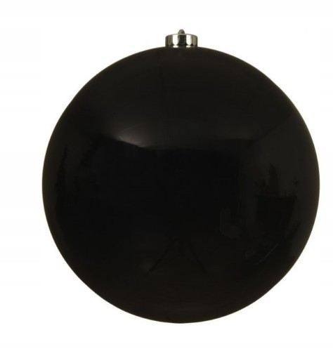 Bombka na choinkę nietłukąca czarna 20 cm