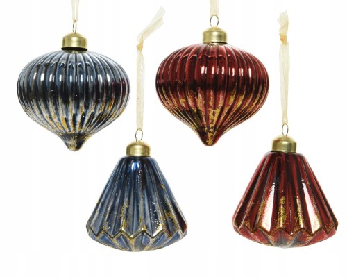 Bombka choinkowa ozdobna szklana mix 8 cm 1 szt