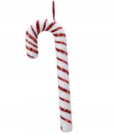 Zawieszka choinkowa świąteczna laska 34 cm