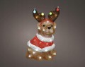 Figurka świąteczna ozdobna pies LED 25 cm