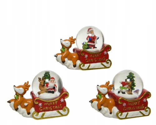 Figurka świąteczna kula śnieżna 9cm 1 szt