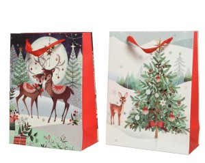 Torebka na prezenty papierowa świąteczna 42 cm