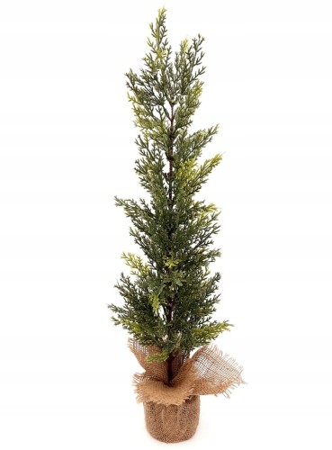 Drzewko świąteczne w doniczce z jutą 60 cm