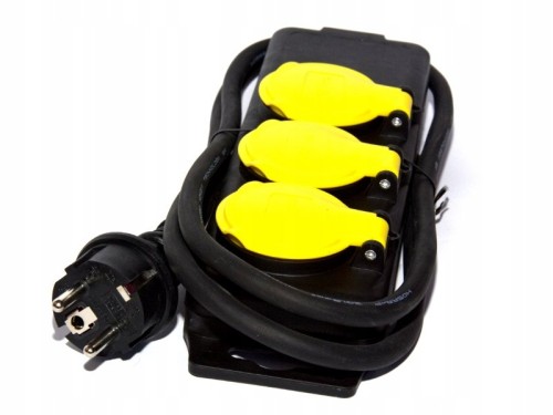 Przedłużacz warsztatowy z uziemieniem 3 gniazda 1,4 M