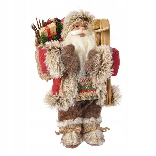 Figurka świąteczna Święty Mikołaj 60 cm odcienie brązu