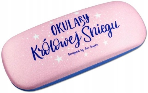 Etui na okulary świąteczne z napisem różowe