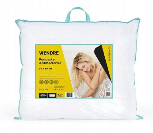 Poduszka antybakteryjna do spania biała 50x60 cm