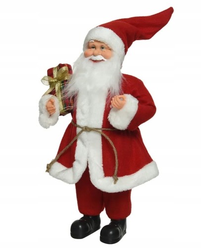 Święty Mikołaj figurka świąteczna czerwona 60 cm
