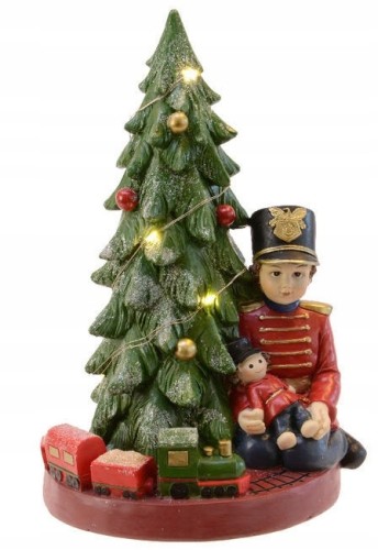 Figurka dekoracyjna świąteczna choinka LED 25 cm