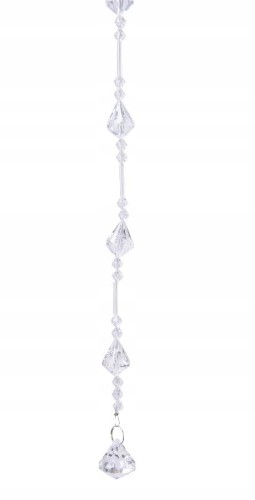 Girlanda świąteczna z koralików przeźroczysta 1,3 m